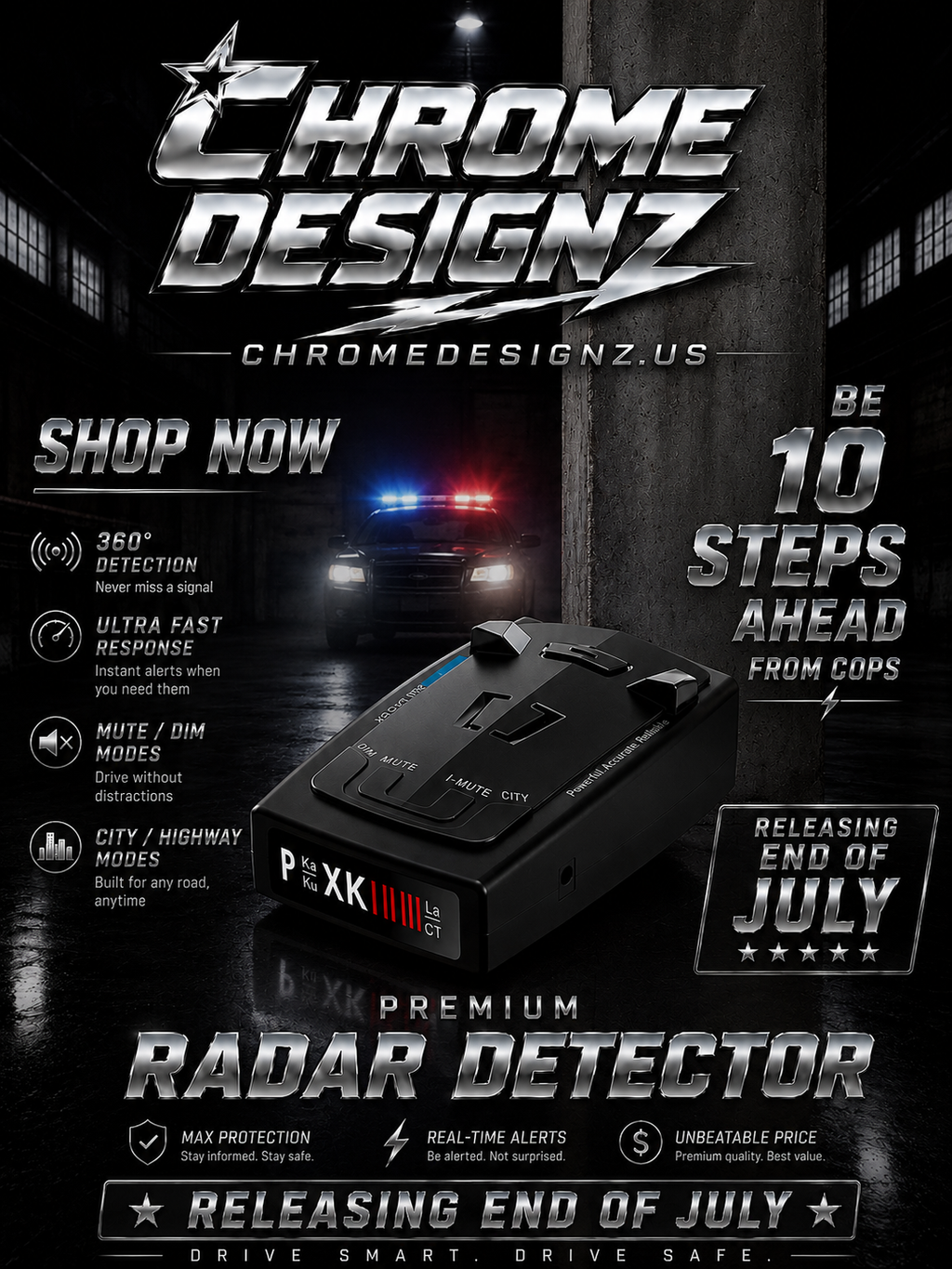 BATTERY POWERED RADAR DETECTOR