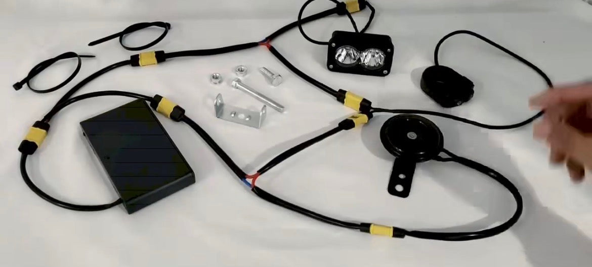 BATTERY POWERED HORN AND BAJA LIGHT KIT