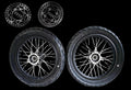 SPOKED 14 INCH TUTTIO/YOZMA SUPERMOTO WHEEL SET